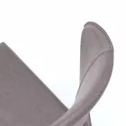 Sedia living moderna completamente rivestita in similpelle, Accadia, 4 pezzi Viadurini