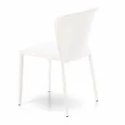 Sedia living moderna completamente rivestita in similpelle, Accadia, 4 pezzi Viadurini