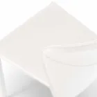 Sedia living moderna completamente rivestita in similpelle, Accadia, 4 pezzi Viadurini