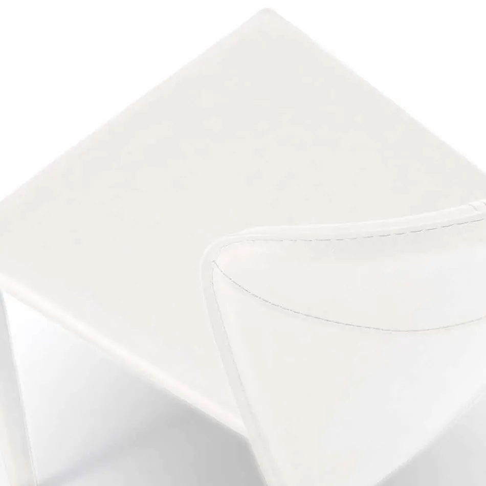 Sedia living moderna completamente rivestita in similpelle, Accadia, 4 pezzi Viadurini