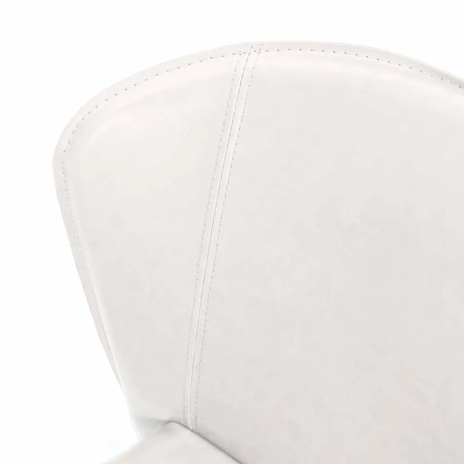 Sedia living moderna completamente rivestita in similpelle, Accadia, 4 pezzi Viadurini