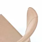 Sedia living moderna completamente rivestita in similpelle, Accadia, 4 pezzi Viadurini