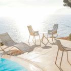 Sedia Lounge con Braccioli per Esterni in Plastica 4 Pezzi - Ibiza by Vondom Viadurini
