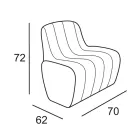 Sedia Luminosa da Giardino in Polietilene con LED Made in Italy - Galatea Viadurini