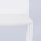 Sedia Moderna da Soggiorno in Ecopelle e Metallo Made in Italy - Reka  Viadurini