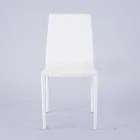 Sedia Moderna da Soggiorno in Ecopelle e Metallo Made in Italy - Reka  Viadurini