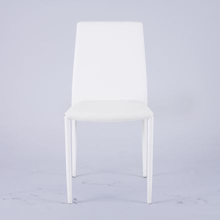 Sedia Moderna da Soggiorno in Ecopelle e Metallo Made in Italy - Reka  Viadurini