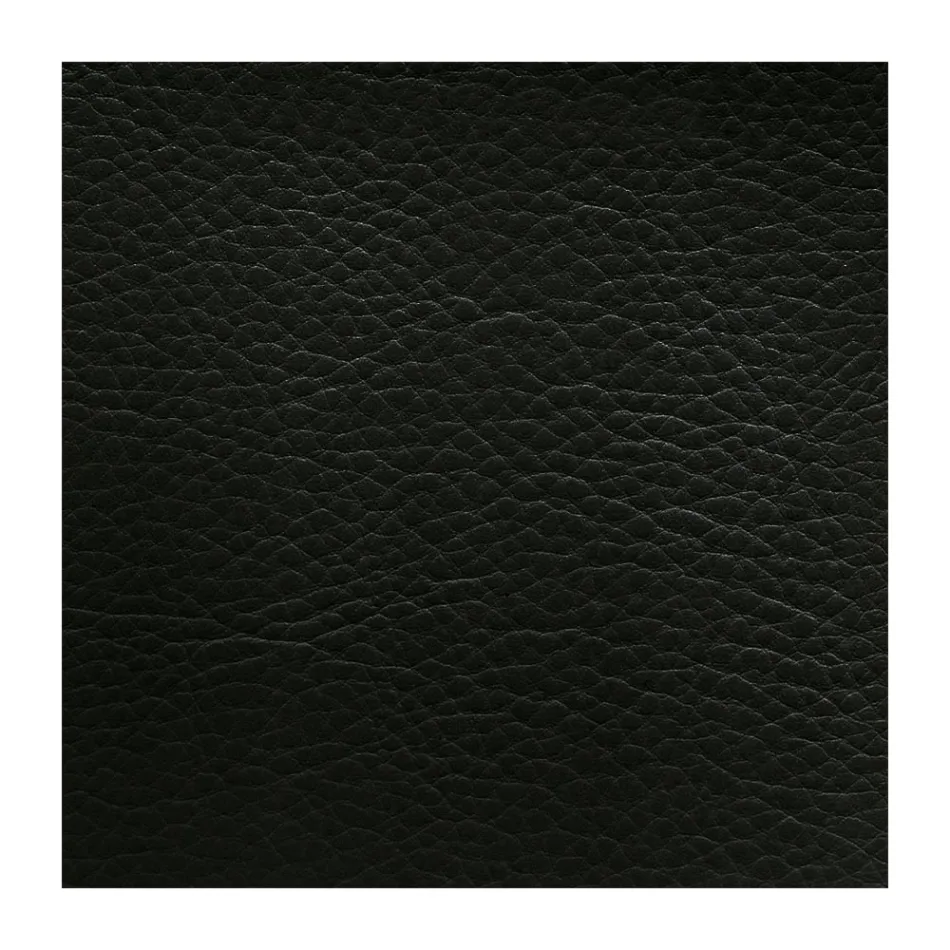 Sedia Moderna da Zona Living in Ecopelle e Metallo Made in Italy - Michaela Viadurini