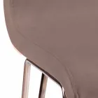 Sedia moderna in pelle o similpelle per sala da pranzo o cucina Maha Viadurini