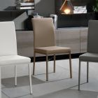 Sedia moderna in similpelle imbottita di design 4 pezzi - Emma Viadurini