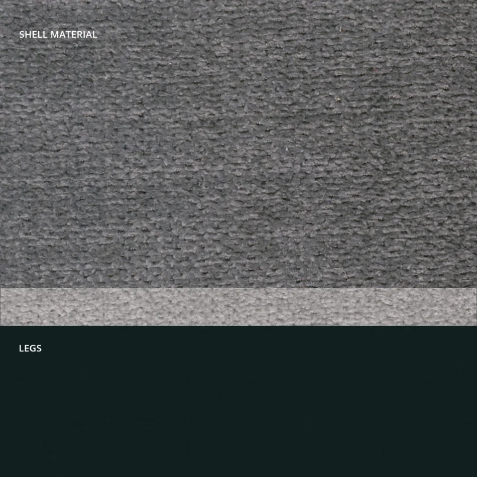 Sedia moderna in tessuto e gambe a triangolo fatta in Italia, Oriella Viadurini