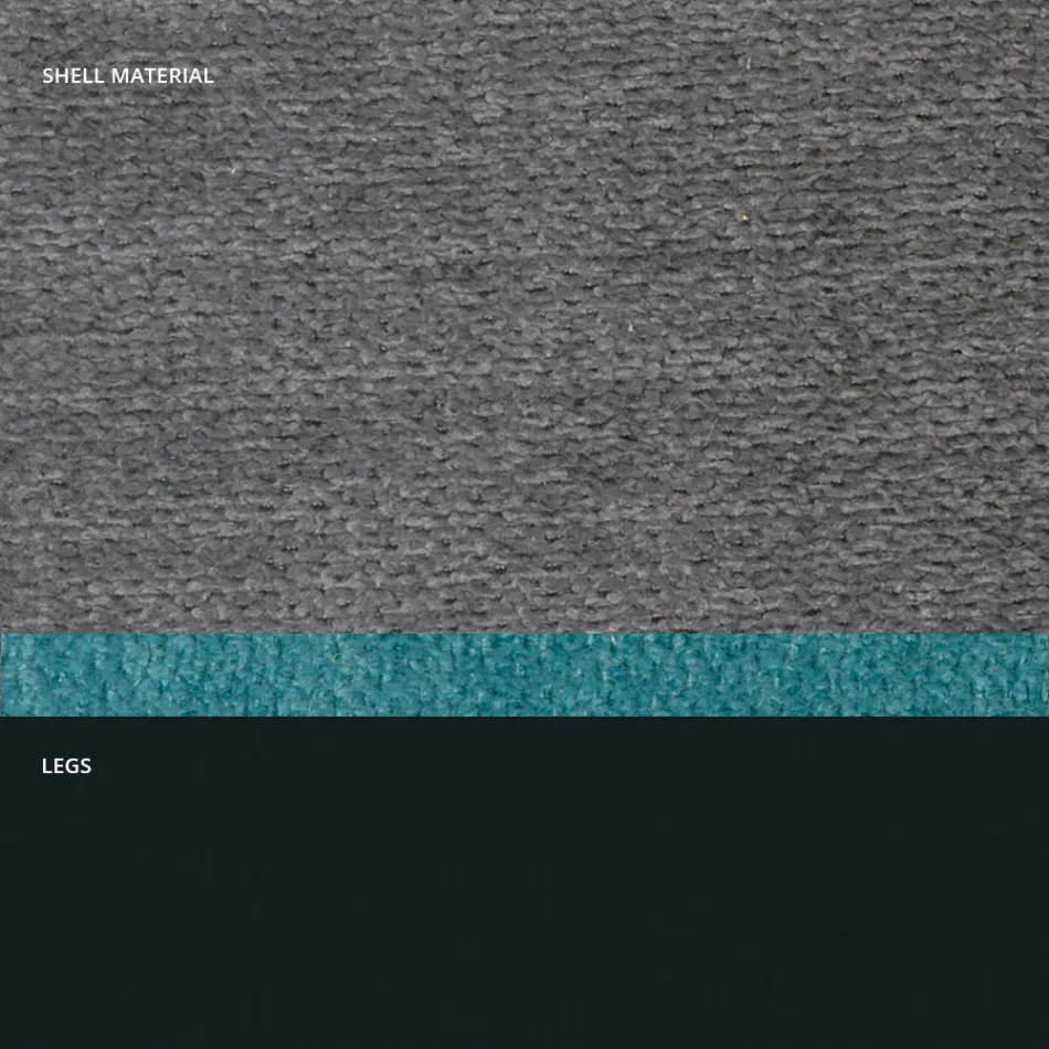 Sedia moderna in tessuto e gambe a triangolo fatta in Italia, Oriella Viadurini