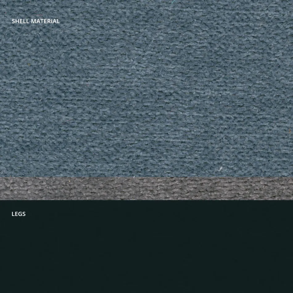 Sedia moderna in tessuto e gambe a triangolo fatta in Italia, Oriella Viadurini