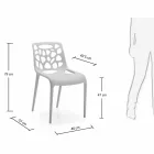 Sedia monoblocco in polipropilene dal design moderno Blandine, 4 pezzi Viadurini