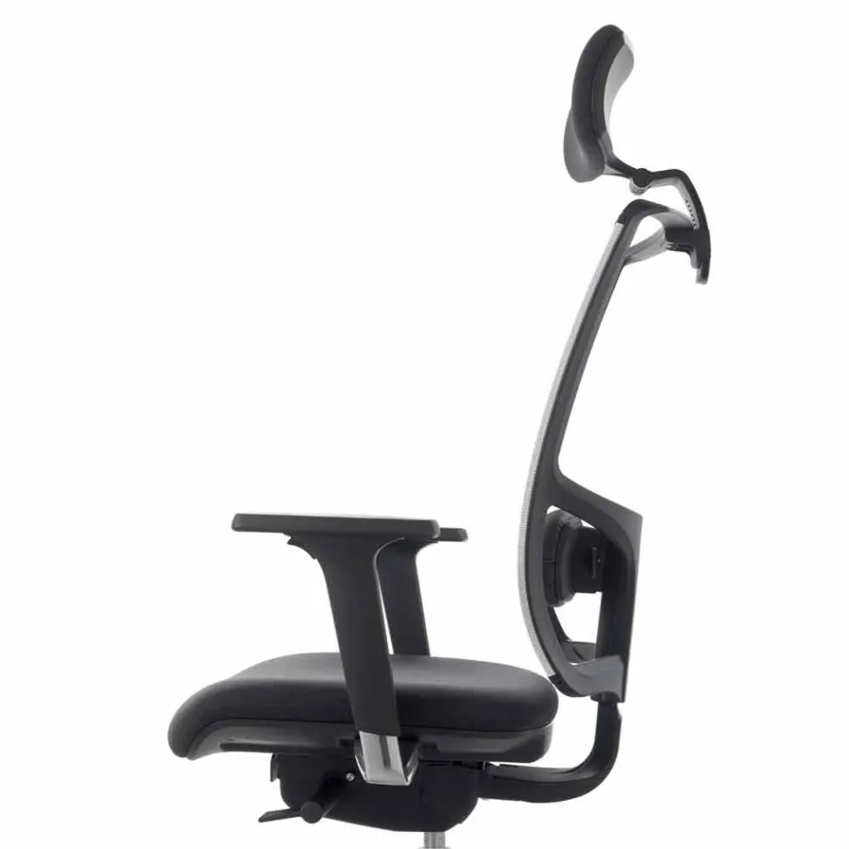 Sedia operativa e semidirezionale in tessuto prodotta in Italia Mina Viadurini