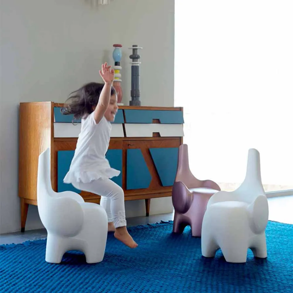 Sedia per Bambini Design Moderno a Elefante, 4 Pezzi Colorati - Tino by Myyour Viadurini