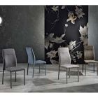 Sedia per sala da pranzo di design in tessuto made in Italy, Luigina Viadurini