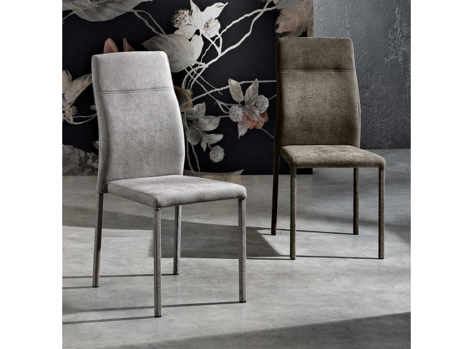 Sedia per sala da pranzo di design in tessuto made in Italy, Luigina Viadurini