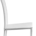 Sedia per Sala da Pranzo di Design Rivestita in Cuoio Made in Italy - Sissy  Viadurini