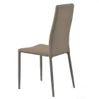 Sedia per Sala da Pranzo Impilabile in Pelle Sintetica 4 Pezzi - Siberia Viadurini