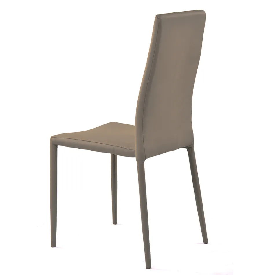 Sedia per Sala da Pranzo Impilabile in Pelle Sintetica 4 Pezzi - Siberia Viadurini