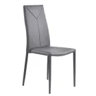 Sedia per Sala da Pranzo Impilabile in Pelle Sintetica 4 Pezzi - Siberia Viadurini