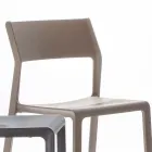 Sedia per Sala da Pranzo Impilabile in Polipropilene Colorato, 4 Pezzi - Abelia Viadurini