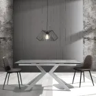 Sedia per Sala da Pranzo in Microfibra e Metallo Nero Opaco 4 Pezzi - Jake Viadurini