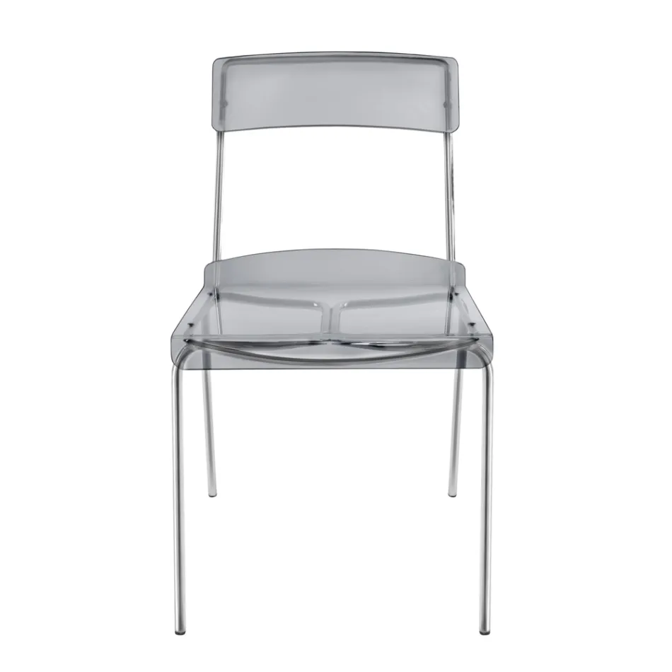 Sedia per Sala da Pranzo in Plexiglass Made in Italy 2 Pezzi - Charlotte Viadurini