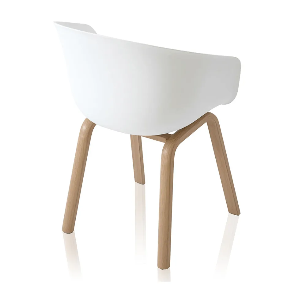 Sedia per Sala da Pranzo in Polipropilene e Metallo 4 Pezzi - Severina Viadurini