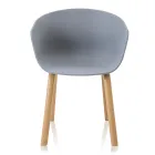 Sedia per Sala da Pranzo in Polipropilene e Metallo 4 Pezzi - Severina Viadurini