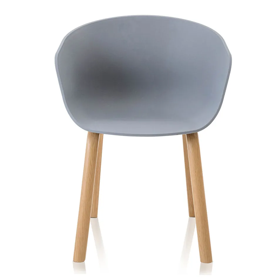 Sedia per Sala da Pranzo in Polipropilene e Metallo 4 Pezzi - Severina Viadurini