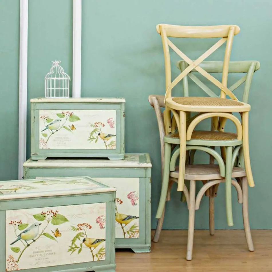 Sedia per Sala da Pranzo in Rattan e Legno Design Classico Homemotion - Meridia Viadurini