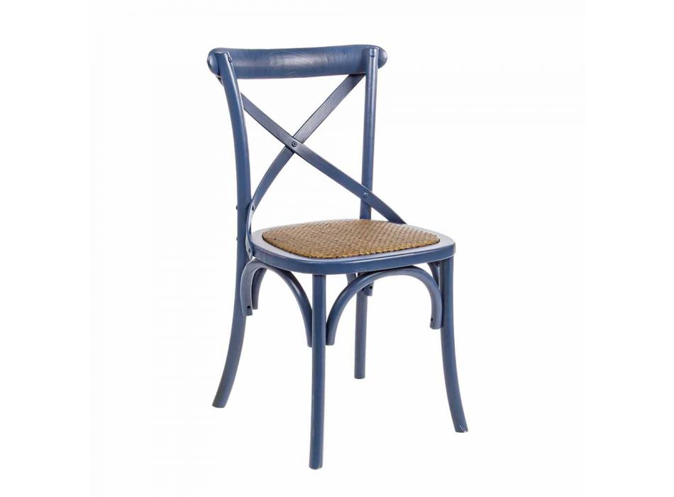 Sedia per Sala da Pranzo in Rattan e Legno Design Classico Homemotion - Meridia Viadurini