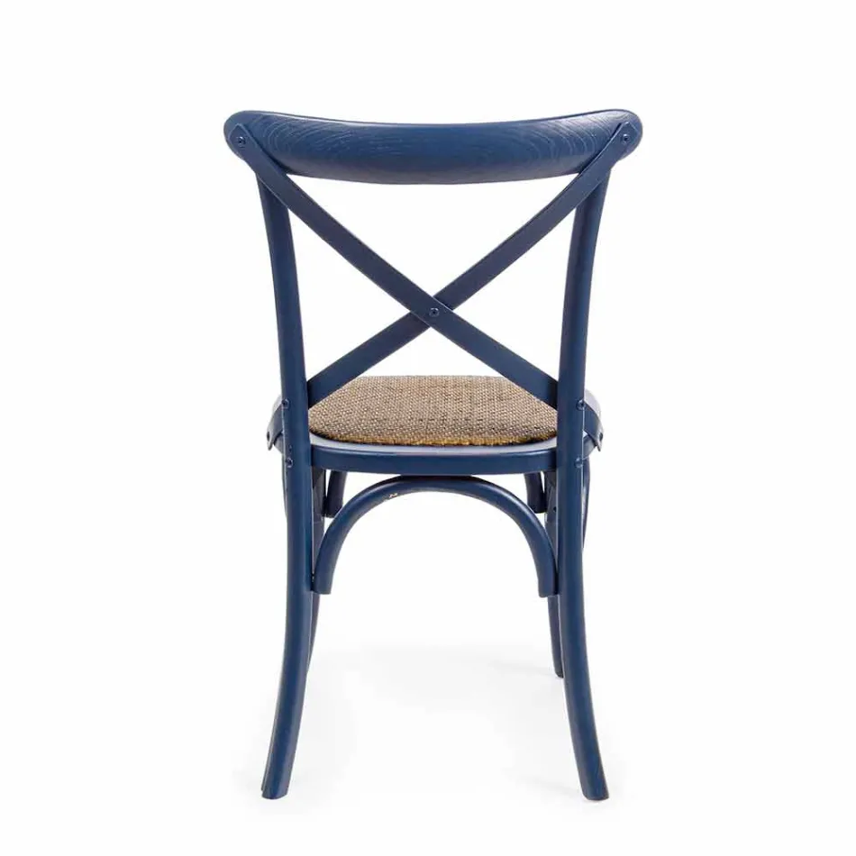 Sedia per Sala da Pranzo in Rattan e Legno Design Classico Homemotion - Meridia Viadurini