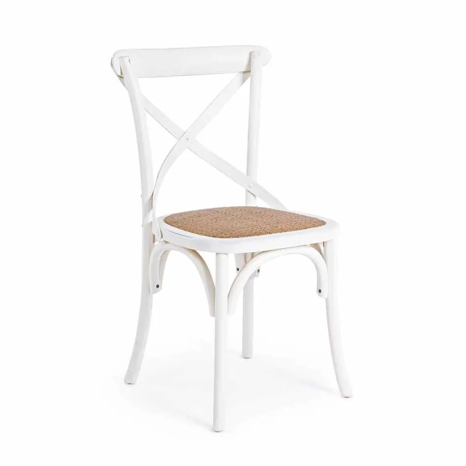 Sedia per Sala da Pranzo in Rattan e Legno Design Classico Homemotion - Meridia Viadurini