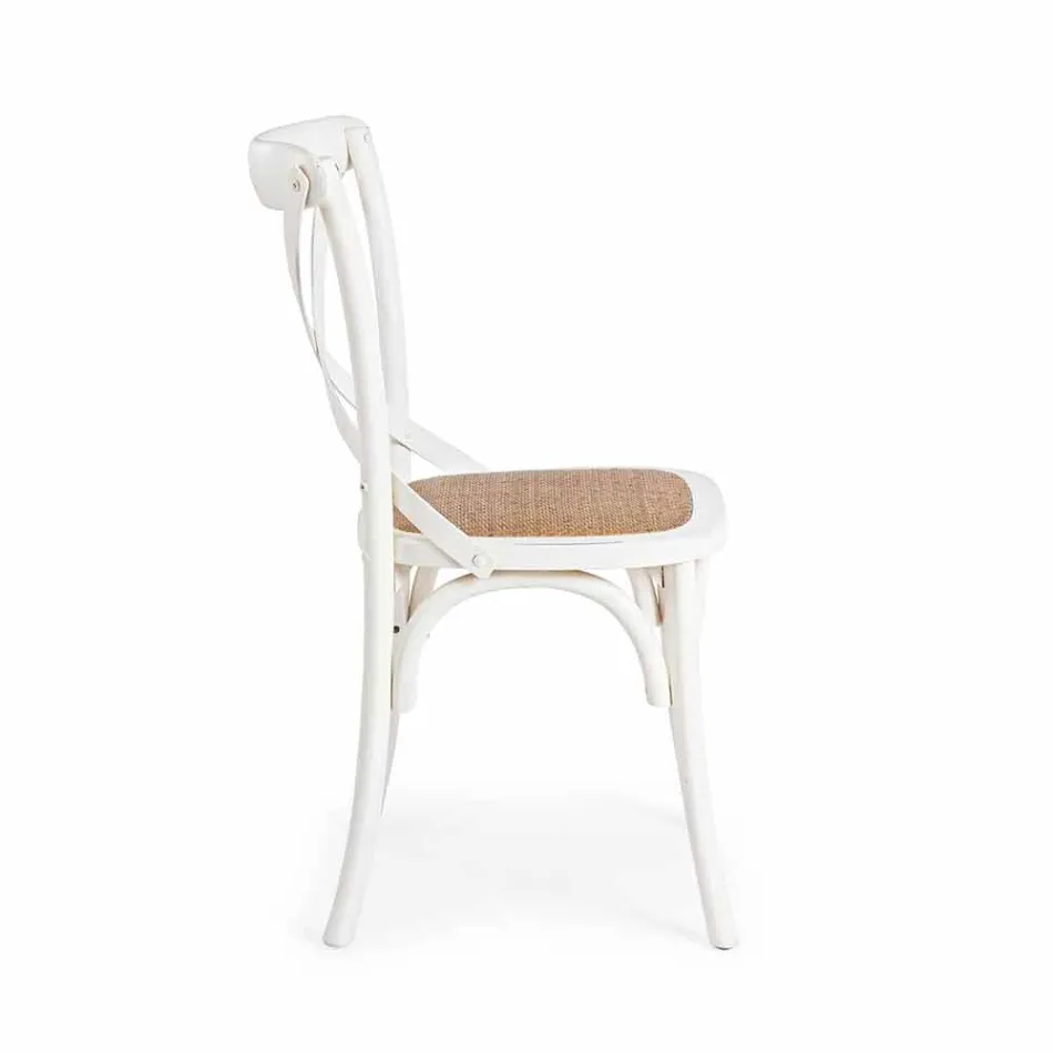 Sedia per Sala da Pranzo in Rattan e Legno Design Classico Homemotion - Meridia Viadurini