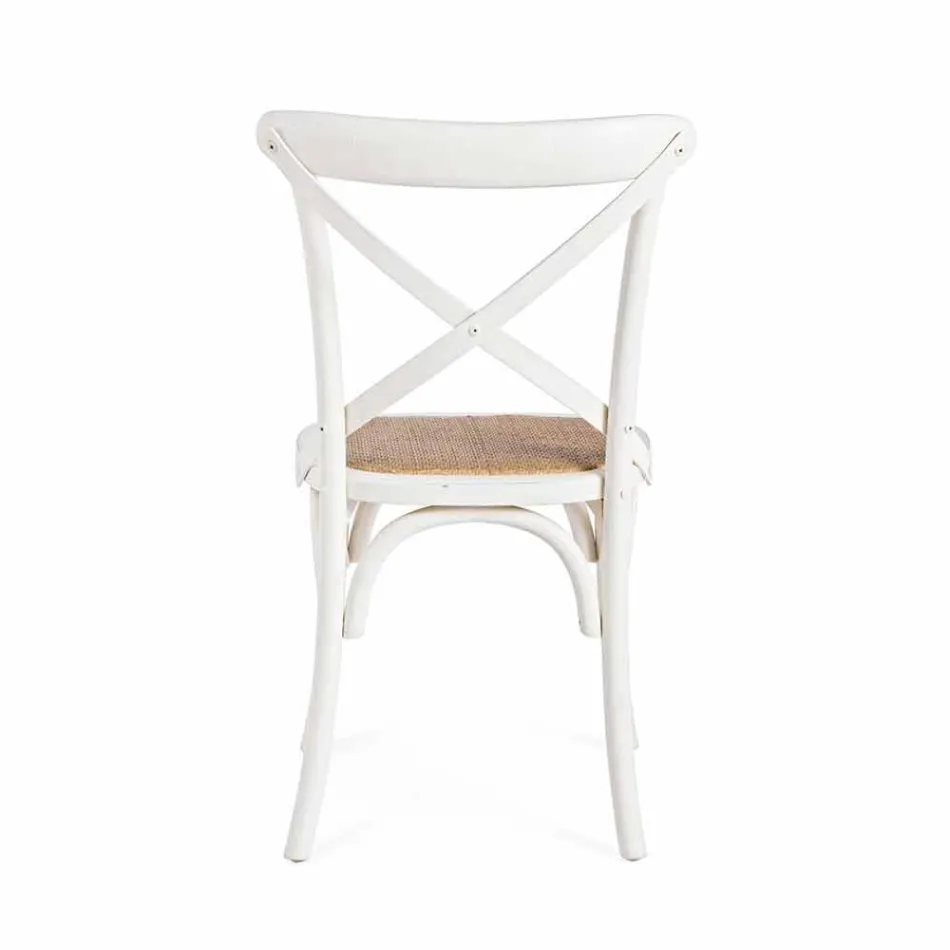 Sedia per Sala da Pranzo in Rattan e Legno Design Classico Homemotion - Meridia Viadurini