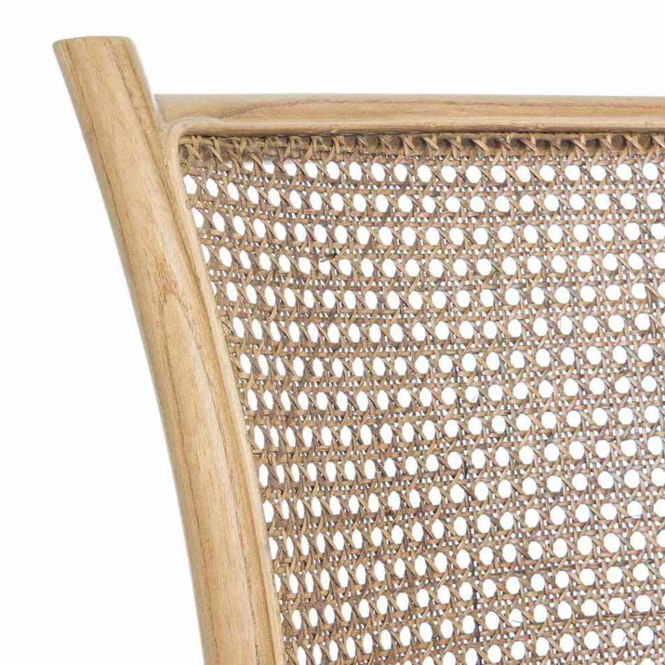 Sedia per Sala da Pranzo in Rattan e Legno Design Classico Homemotion - Meridia Viadurini