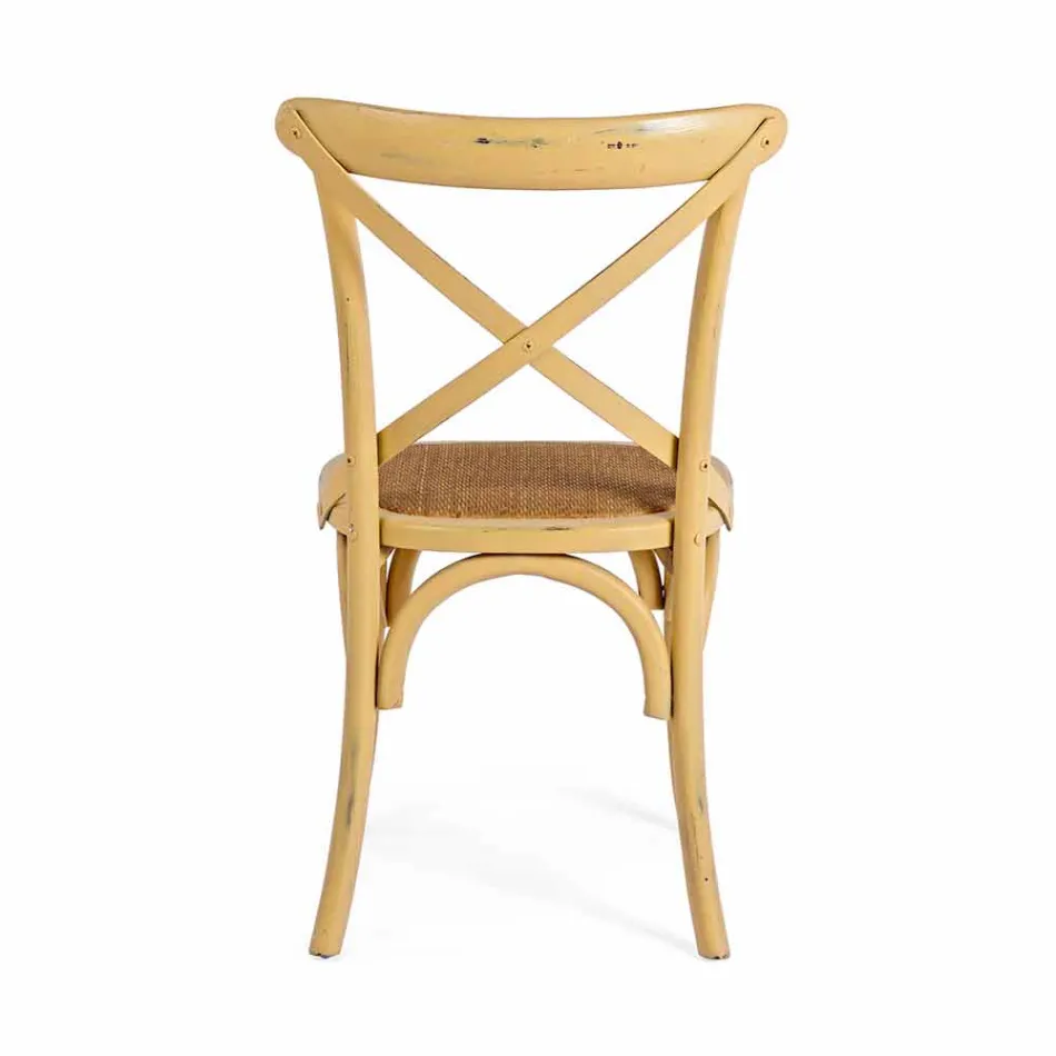 Sedia per Sala da Pranzo in Rattan e Legno Design Classico Homemotion - Meridia Viadurini