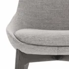 Sedia per Sala da Pranzo in Tessuto con Base in Legno Made in Italy - Cocco Viadurini