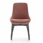 Sedia per Sala da Pranzo in Tessuto con Base in Legno Made in Italy - Cocco Viadurini