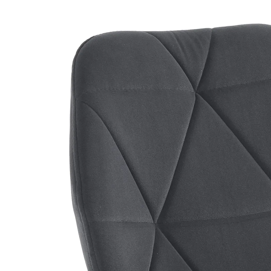 Sedia per Sala da Pranzo in Tessuto e Metallo Dorato 4 Pezzi - Smeralda Viadurini