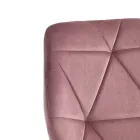 Sedia per Sala da Pranzo in Tessuto e Metallo Dorato 4 Pezzi - Smeralda Viadurini