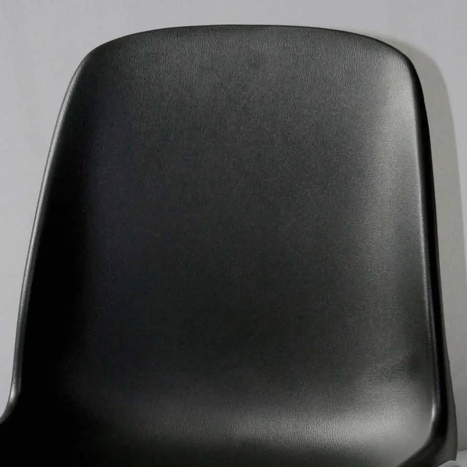 Sedia per Sala Riunioni o Sala Congressi Moderna in Metallo e ABS Nero – Zetica Viadurini