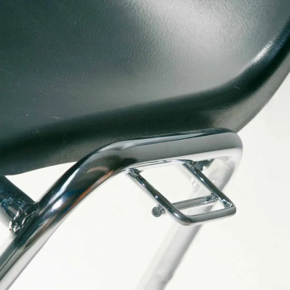 Sedia per Sala Riunioni o Sala Congressi Moderna in Metallo e ABS Nero – Zetica Viadurini