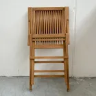 Sedia Pieghevole da Esterno in Teak con Braccioli – Yggdrasil Viadurini