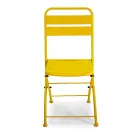 Sedia Pieghevole da Giardino Realizzata Interamente in Metallo - Nastro Viadurini