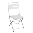 Sedia Pieghevole da Giardino Realizzata Interamente in Metallo - Nastro Viadurini