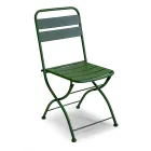 Sedia Pieghevole da Giardino Realizzata Interamente in Metallo - Nastro Viadurini